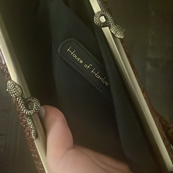 House of Harlow snake embossed bag - Picture 2 of 5